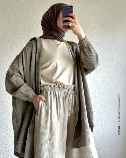 Weite Musselin Hose