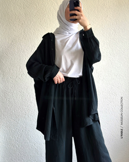 Weite Musselin Hose