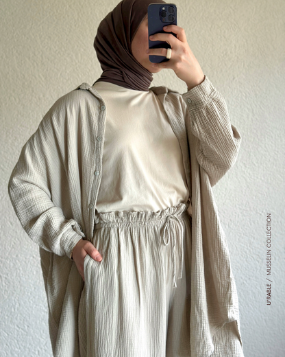 Weite Musselin Hose